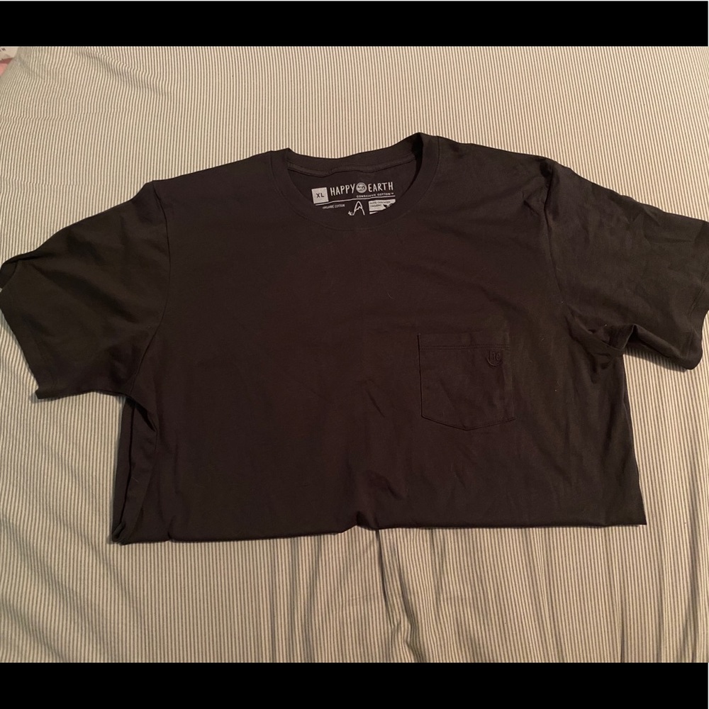 Happy Earth front pocketed shirt with logo back